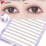 SOFTNESS Bottom Lash Clusters, 6mm DIY Lash Extension Air Lower Eyelashes, Black Makeup Tools Lower 