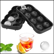 Ice Cube Mold Round Ball Maker Tray Box 8 Grid - DB89