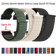 26mm 22mm Quick Fit Strap Sports Nylon Velcro Loop Band For Garmin Fenix 7 7X Pro 6 6X 5 5X Plus 3 HR 2 Marq Gen2