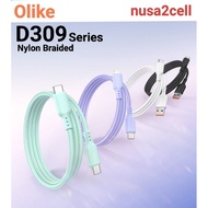 (PCS) OLIKE D309 Series Nylon Braided Fast Charging Data Cable D309BM / D309BC / D309BCC / D309BCL -