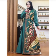 RR Gamis Kombinasi Batik//Gamis Terlaris Gamis Promo Terbaik Gamis Bahan Katun Batik Sinaran Polosan Toyobo Ratoe Modern Kualitas Premium