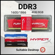[Local Stock] HyperX Fury DDR3 1600 1866 PC Desktop RAM 4GB 8GB