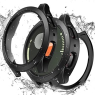 [2 in 1] Tempered Glass Case for Samsung Watch 7 6 5 4 FE 44mm 40mm Protective Hard PC Front Back Bu