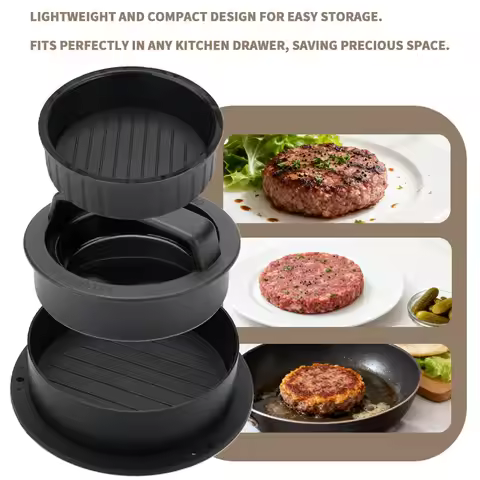 1 Burger Press Hamburger Patty Maker Burger Mold Stuffed Burger Mini Burger Tool BBQ Kitchen Gadget
