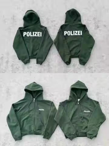 VTM Green Polizei zip hoodie by Demna