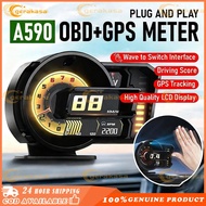 A590 OBD +GPS Smart Gauge Plus Easy To Use Real-Time Measurement Digital Car SPEEDOMETER GPS ALARM A