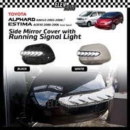 Toyota Estima ACR30 Alphard 10 (Low Spec) Side Mirror Cover with ARROW DRL Running Signal Lamp Light Accessories ANH10