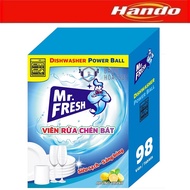 Hộp 98 viên rửa chén bát Mr.Fresh Hando Hương Chanh HD151