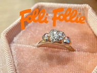 💍 Folli Follie芙麗.芙麗|愛心水鑽925純銀戒指Size:jp13.5#二手