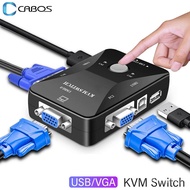 2X1 KVM Switch VGA Adapter B 2.0 Switcher Cable Switch Host Controller for Computer Projector HDTV Monitor Printer KVM S