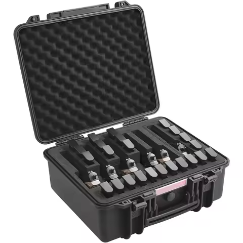 SucceBuy Hard Pistol Cases with Pre-cut PU Foam Lining Waterproof Dustproof Hard Gun Case for 1/2/5/