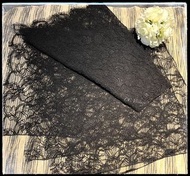 （銅鑼灣中古小店）Chanel Black Lace Shawl 黑色通花圍巾