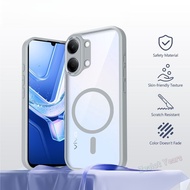 Caing for Vivo Y05 Y11d 4G Y21 5G Matte Transparent Magnetic Shockproof Phone Case