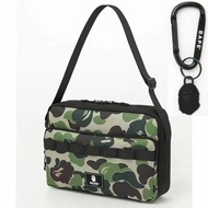 A Bathing Ape Bape Camouflage Shoulder Bag Unisex Messenger Bag WIth Keychain Crossbody Sling bag