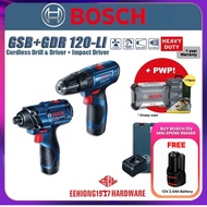 BOSCH 12V Drill Combo GSB 120-LI + GDR 120-LI Cordless Impact Drill Driver GSB120 GDR120
