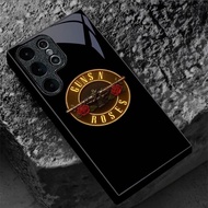 Guns n' Roses 01 design Phone Case Glass for Samsung Galaxy S20 S21 S22 S23 S24 S25 Ultra Plus S23FE