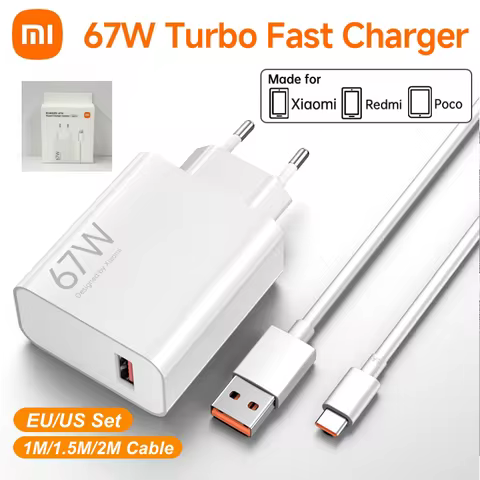 Charger Xiaomi 67W Original Xiaomi 67W Charger Turbo Fast Charge Charger Type C Cable Xiaomi 17T 15T