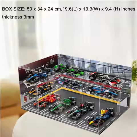 Acrylic Display Box Compatible with Lego 77242-77251,3mm Display Box, Transparent Dustproof Display 