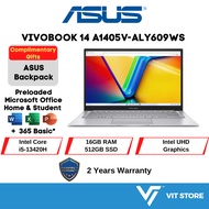 ASUS VIVOBOOK 14 A1405V-ALY609WS Perak / Hitam i5-13420H Intel Core 16GB 512GB SSD 14" FHD W11 2Y OP