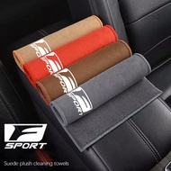 Suede Fleece Microfiber Towel Car Logo Cleaning Rag Cloth For Lexus F Sport IS250 RX350 ES350 Ct200h