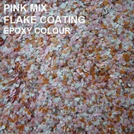 PINK MIX COLOUR  / FLAKE COATING  /  0.7KG / Lapisan Epoxy Serpihan Warna Flake coating  / Epoxy Flake Coating System for Toilet &amp;  Kitchen Floor Tile etc