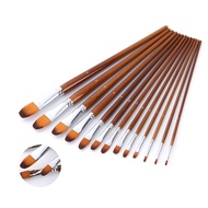 【Deal】 13 Pcs Art Painting Brush Set Artist Paint Brushes Nylon Hair Brush Supplies For Watercolor Painting