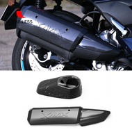 2 Piece Exhaust Pipe Decorative Cover Motorcycle Accessories Carbon Fiber Pattern for YAMAHA X-MAX XMAX 250 300 400 XMAX250
