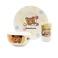 Rilakkuma PLATE SET 1 plate + 1 bowl + 1 cup