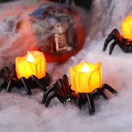 [Anyuan Featured] Halloween Pumpkin Light Atmosphere Decoration Decoration Props LED Electronic Candle Light Luminous Spider Night Light Decoration Halloween Spider Props