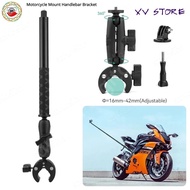 Motorcycle Mount Handlebar Bracket For Ins360 X5 X4 X3/GoPro 13/DJI Action 5 Motorcycle Selfie Stick