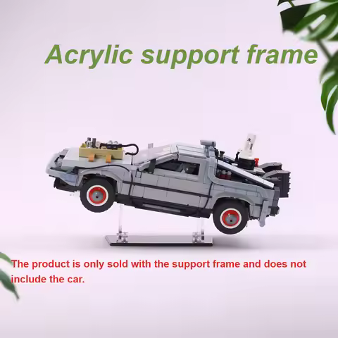 Acrylic inclined display stand is use for the lego 10300 Time Machine - Return to the Future model d