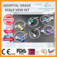 SCALP VEIN SET (ORANGE / BLUE BUTTERFLY NEEDLE) 23G / 25G 1S