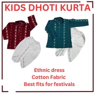 Boys Kids Krishna Style Dhoti Kurta | Dhoti Top | Janmashtami Kids Dress | Cotton Fabric