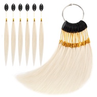 Noverlife 30PCS Human Hair Testing Swatches, 8" Real Hair Sample for Testing Color with Label Tab, N