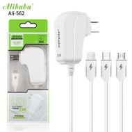 Alibaba Ali 562 2.1A Fast Charger 1.5M High Speed Direct Charger For Android IPH 5G 4G Type-C Micro