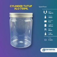 (Pack of 12pcs) 750ml Cylinder Jar with Aluminum Lid 750ml - 800ml Tube Jar Snack Cake Jar 800ml Tub