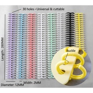 10pcs 30 Holes Plastic Ring Binder for A4/B5/A5/A6 Ring Binding Spines Combs 85 Sheets Capacity