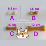 Dog snack bone knotted bone and pressed bone size 6.5 cm - 7.5 cm - 12 cm