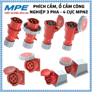 Industrial Plug, 3-Phase - 4-Pole Industrial Socket MPE MPN2