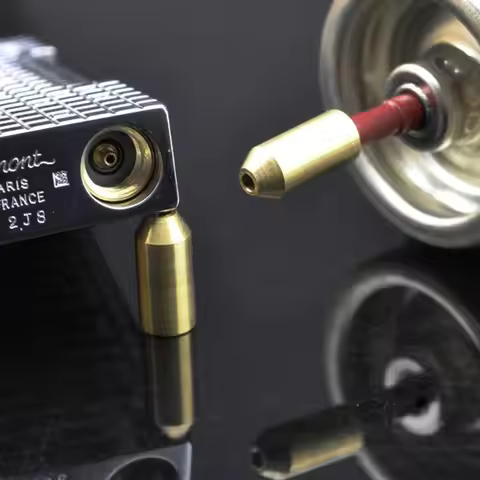 Durable Gas Filling Valve Inflatable Head Reusable Brass Nozzle Refill Butane Gas Adapter For Dupont
