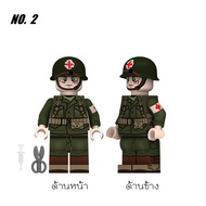 เลโก้ทหารสงครามโลกครั้งที่ 2 ฝ่ายสัมพันธมิตรและ ทหารนาซี เลโก้ ทหาร ตำรวจ มินิฟิกเกอร์