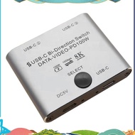 Bi Directional USB C Switch Splitter 8K USB C Switcher KVM 8K 60Hz 4K 144Hz Video for Multiple Sourc