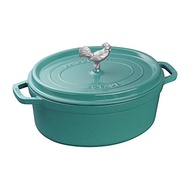 Staub Cast Iron 5.75-qt Coq au Vin Cocotte - Turquoise[Pre-Order]