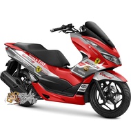 MERAH Pcx 150 Full Body Sticker - Decal Full Body Motorcycle Honda PCX 150 PCX 160 Red Graphic