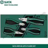 SATA 09912A 4PCS PLIERS TRAY SET / LONG NOSE PLIER / DIAGONAL PLIER / COMBINATION PLIER / CUTTER PLI