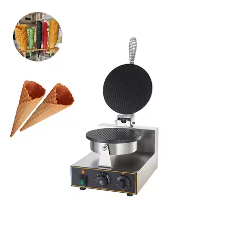 Commercial electric Ice Cream Cone waffle Maker Crispy Egg Roll Maker Non stick Waffle Bowls cake Du