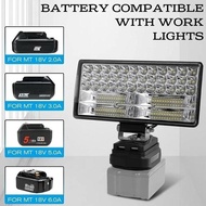 Portable LED light Package 8' inch Battery Powered LED lamp cordless lamp Makita LED battery interfa