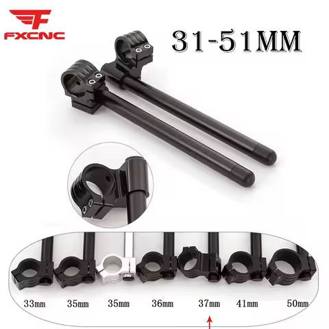Universal CNC Rised 31mm 33mm 35mm 36mm 37mm 41mm 43mm 45mm 47 50mm 51mm Motorcycle Clip on Ons Fork