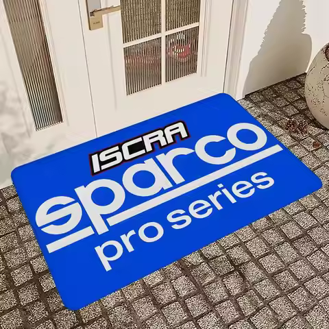 S-Sparco Logo Bathroom Mat Non-Slip Laundry Room Mat Laundry Decor Balcony Child Living Room Toilet 