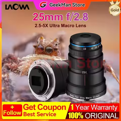Laowa 25mm f2.8 2.5-5X Ultra Macro Lens for Sony E for Canon EF for Nikon F Pentax K·